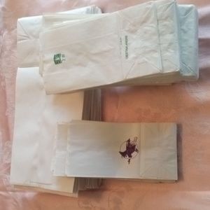 Bundle 178  ULINE White Paper Bags for Crafts Halloween  Lunch Merchandise New